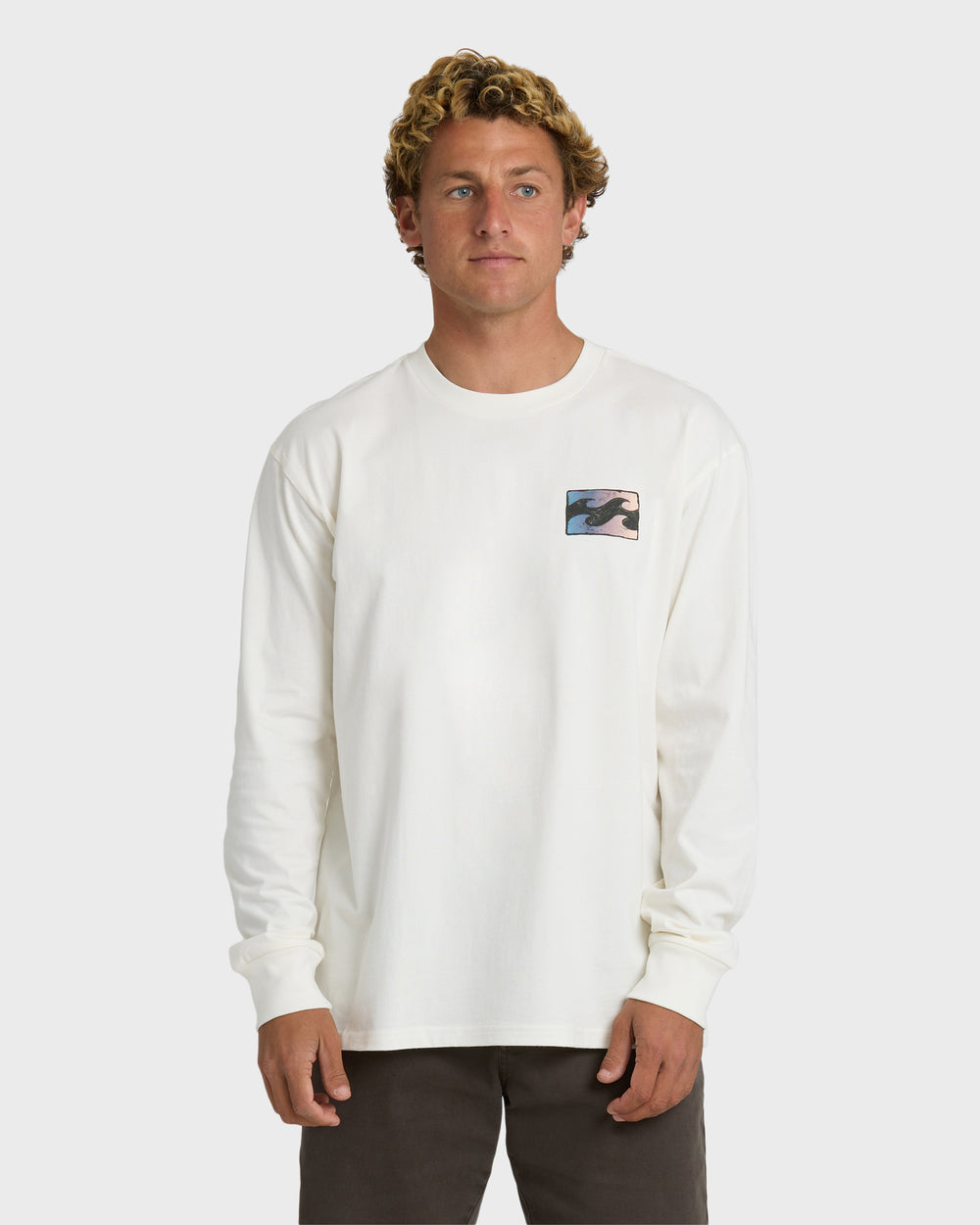 24A361600_OFW_OM-F.jpg Crayon Wave Premium Long Sleeve T-Shirt - Off White - Image 1