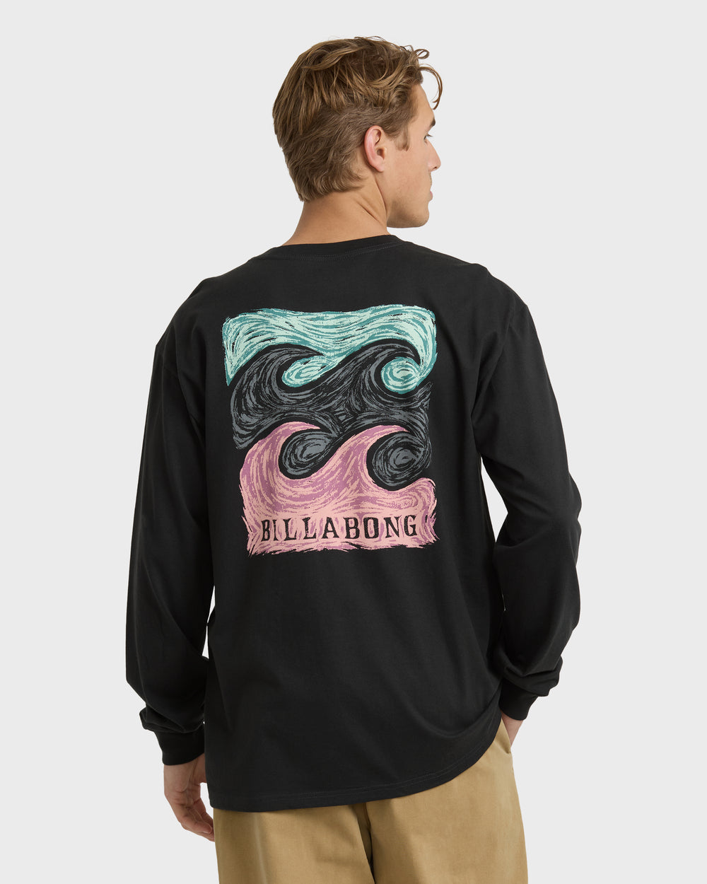 24A364500_WAA_OM-B.jpg Crayon Wave Regular Long Sleeve T-Shirt - Washed Black - Image 1