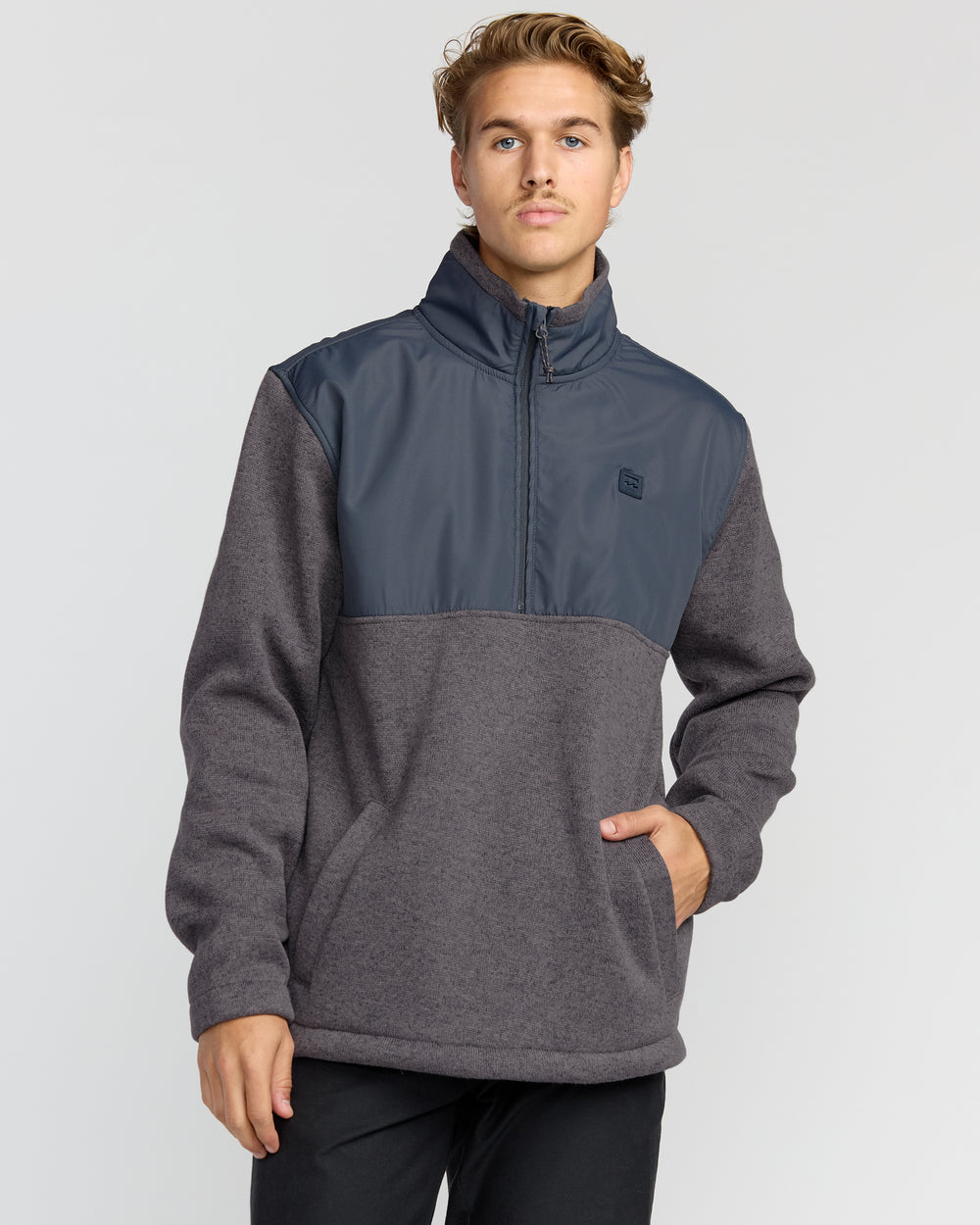 24A413503_DUP_OM-F.jpg Boundary Blocked Mockneck Sweatshirt - Dusty Purple - Image 1