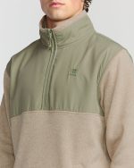 Boundary Blocked Mockneck Sweatshirt - Sand - Image 5