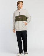 Bad Dog 3/4 Zip Mockneck Sweatshirt - Sand Htr - Image 3