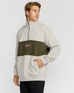 Bad Dog 3/4 Zip Mockneck Sweatshirt - Sand Htr - Image 2