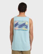 Crayon Wave Premium Tank - Dusty Blue - Image 2