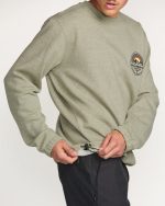 Compass Crew Sweatshirt - Sage Heather - Image 5