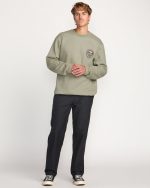 Compass Crew Sweatshirt - Sage Heather - Image 3