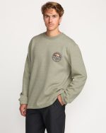 Compass Crew Sweatshirt - Sage Heather - Image 2