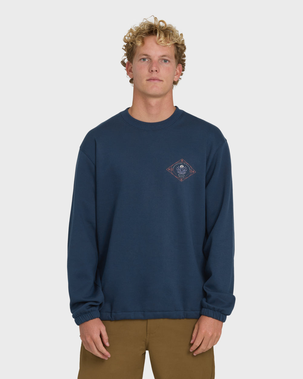 24A461601_DKB_OM-F.jpg Compass Crewneck Sweatshirt - Dark Blue - Image 1