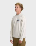 Compass Crewneck Sweatshirt - Oatmeal Heather. - Image 3