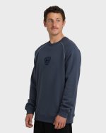 Bio Fleece Crewneck Sweatshirt - Vintage Navy - Image 4