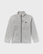 Boundary Mock Neck Zip Sweatshirt - Grey Htr - Image 9