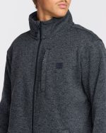 Boundary Mock Neck Zip Sweatshirt - Navy - Image 2