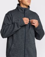 Boundary Mock Neck Zip Sweatshirt - Navy - Image 5