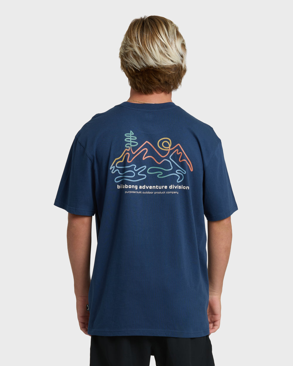 24A501601_DKB_OM-B.jpg Range Adiv Premium Short Sleeve T-Shirt - Dark Blue - Image 1