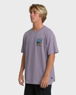 Post Cards Adiv Premium Short Sleeve T-Shirt - Purple Ash - Image 3