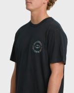 Hollow Diamond Wave Washed Premium Short Sleeve T-Shirt - Black - Image 5