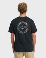 Hollow Diamond Wave Washed Premium Short Sleeve T-Shirt - Black - Image 2