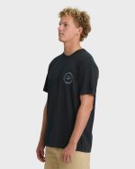 Hollow Diamond Wave Washed Premium Short Sleeve T-Shirt - Black - Image 3