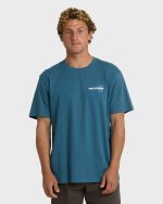 Single Fin Premium Short Sleeve T-Shirt - Real Teal - Image 2