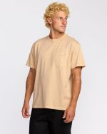 Essential Premium Wave Wash T-Shirt - Light Khaki - Image 3