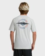 Hollow Diamond Loose Fit UPF 50 Short Sleeve Surf Tee - Silver - Image 2
