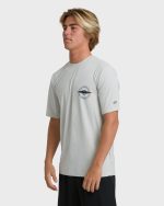 Hollow Diamond Loose Fit UPF 50 Short Sleeve Surf Tee - Silver - Image 3