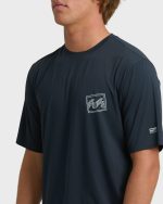 Crayon Wave Loose Fit Short Sleeve Surf Tee - Navy - Image 5