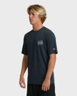 Crayon Wave Loose Fit Short Sleeve Surf Tee - Navy - Image 3