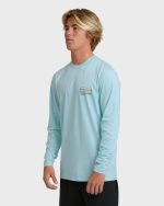 Runner UPF 50 Long Sleeve Surf Tee - Blue Heather - Image 3