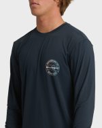 Hollow Loose Fit UPF 50 Long Sleeve Surf Tee - Navy - Image 5
