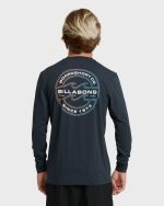 Hollow Loose Fit UPF 50 Long Sleeve Surf Tee - Navy - Image 2