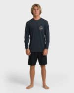 Hollow Loose Fit UPF 50 Long Sleeve Surf Tee - Navy - Image 4