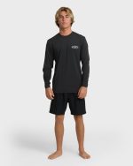 Heritage Loose Fit UPF 50 Long Sleeve Surf Tee - Black - Image 4