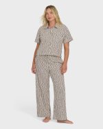 Vivid Wave Elastic Waist Pants - Teak - Image 8