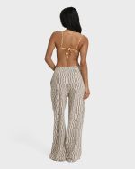 Vivid Wave Elastic Waist Pants - Teak - Image 6