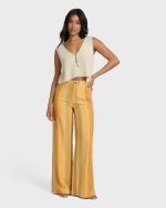 Hazy Daze Elastic Waist Pants - Brown Multi - Image 5