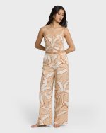 Tropic Breeze Elastic Waist Pants - Stone - Image 3