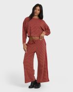 Date Palm Terry Pants - Rose Brown - Image 5