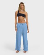 Laura Elastic Waist Pants - Blue Drift - Image 3