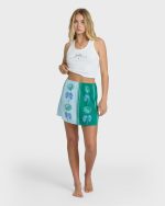 Wave Washed Printed Skirt - Pool Blue - Image 4