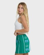Wave Washed Printed Skirt - Pool Blue - Image 5