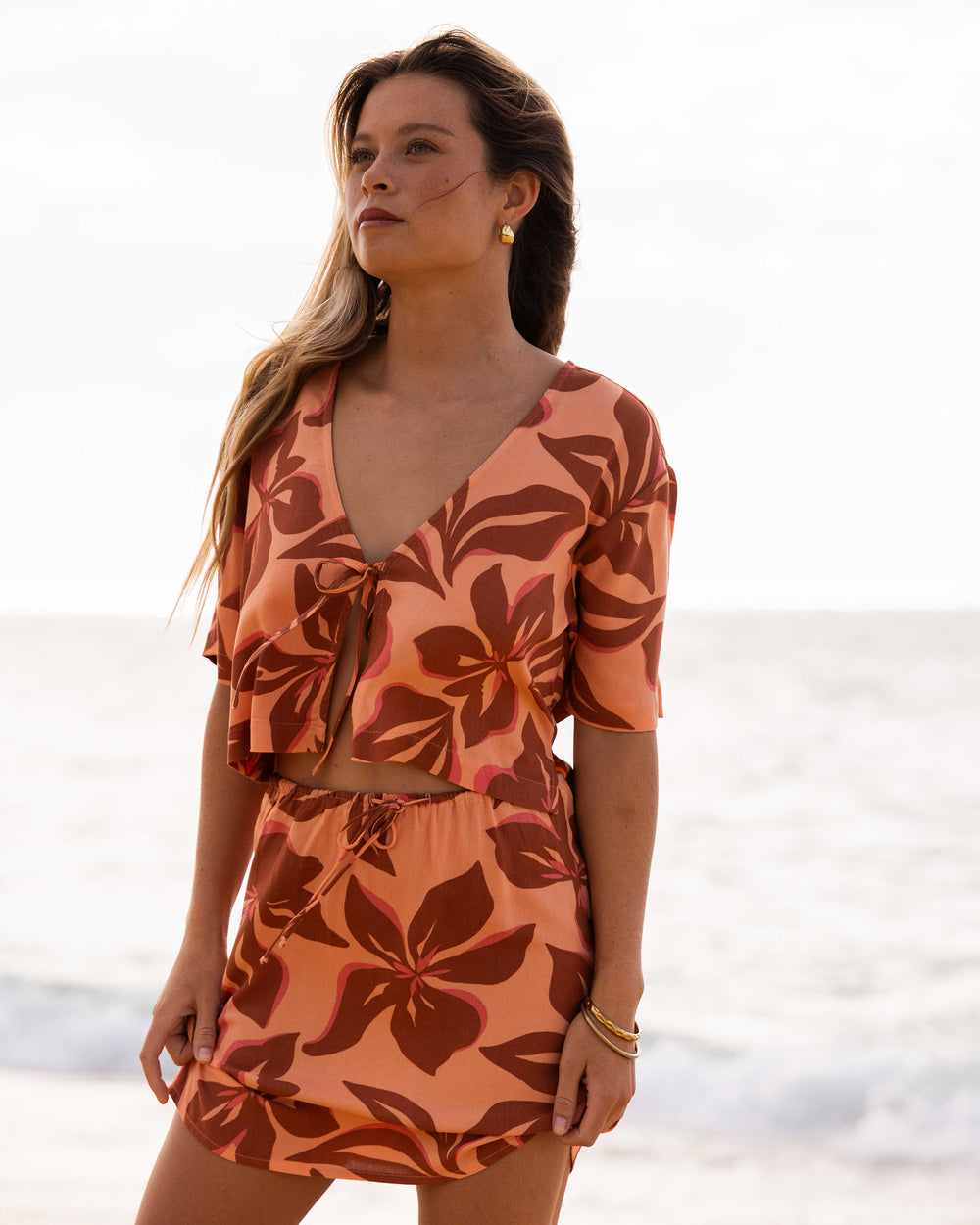24B142505_APC_LS.jpg Sunflower Skirt - Apricot - Image 1