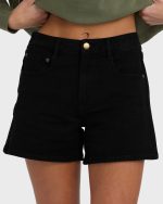 Shifter Denim Shorts - Black - Image 5