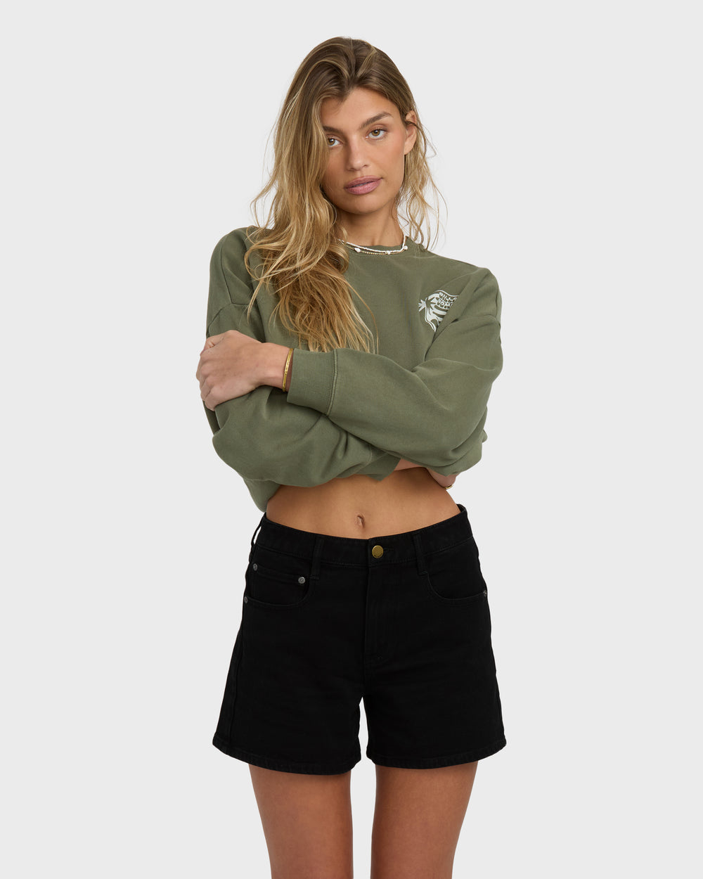 24B201508_BLK_OM-F.jpg Shifter Denim Shorts - Black - Image 1