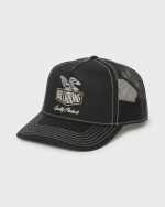 Peaked Trucker Hat - Black