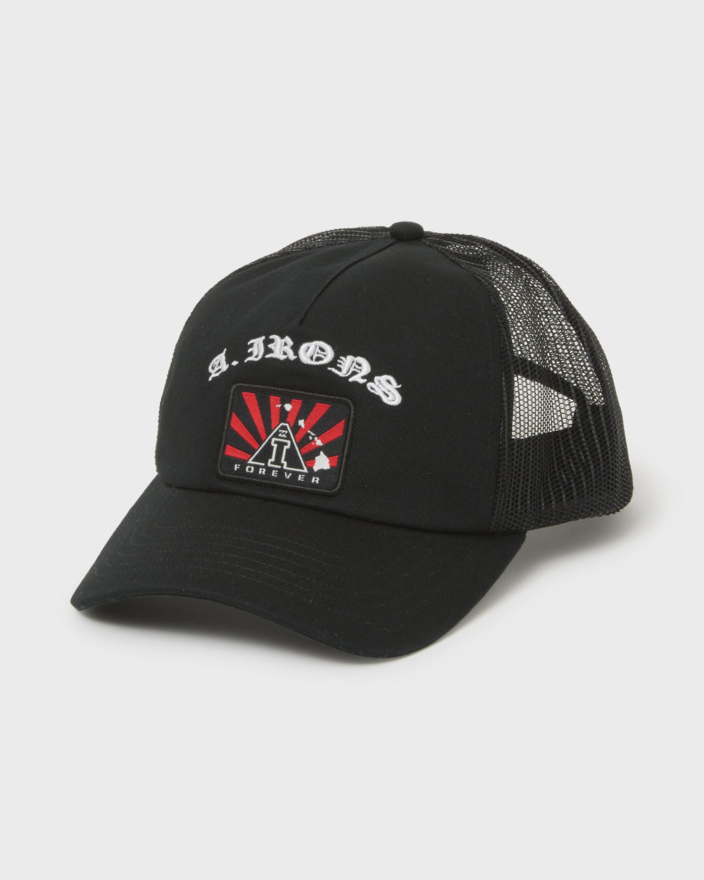 24D551622_BLK_FL-F.jpg A.I. Rising Sun Trucker Hat - Black - Image 1