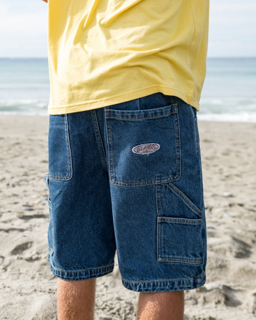 253PDP27.jpg Bad Dog Workwear Shorts - Ocean Wash - Image 1