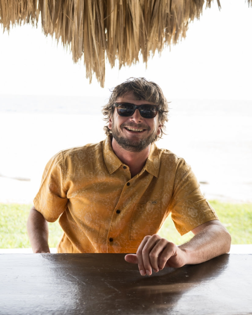 253PDP35.jpg Sundays Jacquard Short Sleeve Woven Shirt - Golden Haze - Image 1