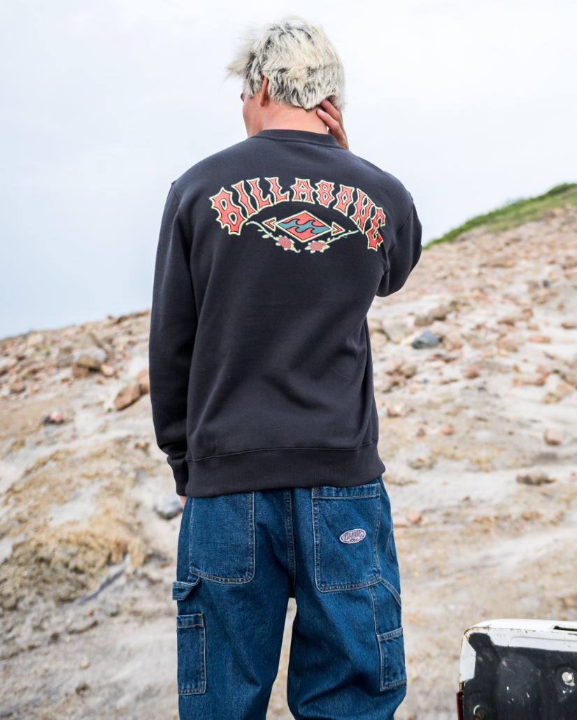 253PDP36.jpg Short Sands Crewneck Sweatshirt - Washed Black - Image 1