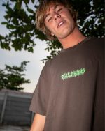 Marrow OG Short Sleeve Knit T-Shirt - Chocolate Brown - Image 2