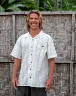 Victoria Vacay Short Sleeve Woven Shirt - White Sand - Image 2
